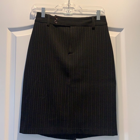 Black Striped Suit (Blazer Jacket & Skirt) - Picture 2 of 3